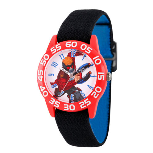 Guardian Of The Galaxy Marvel Boys Black Strap Watch-Wma000137