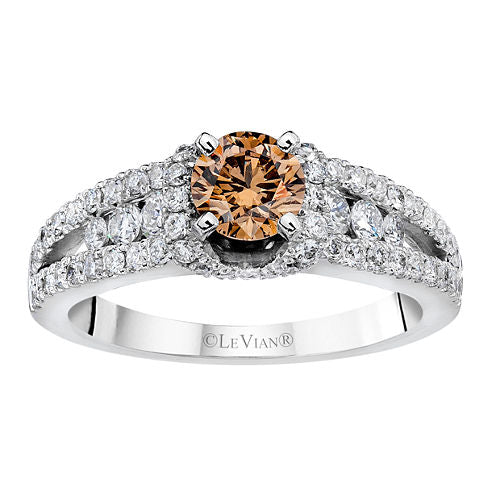 Grand Sample Sale™ by Le Vian® Bridal® Chocolate & Vanilla Diamonds™ Ring in 14k Vanilla Gold®