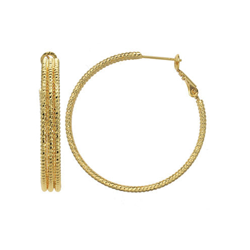 Gold Reflection 30mm Hoop Earrings