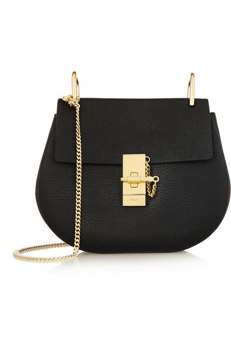 Drew small textured-leather shoulder bag