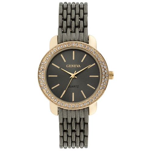 Geneva Womens Black Bracelet Watch-Jcp3006gg