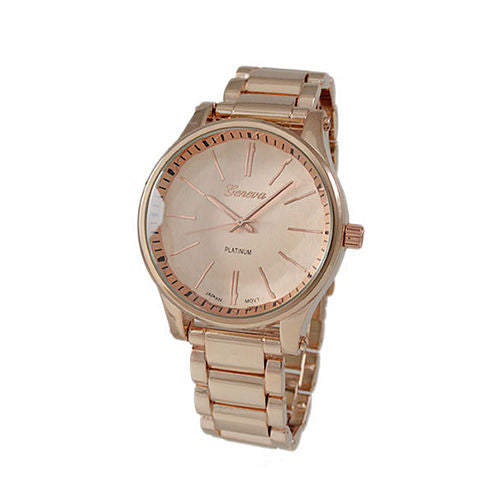 Geneva Platinum Womens Rose Goldtone Bracelet Watch-5965