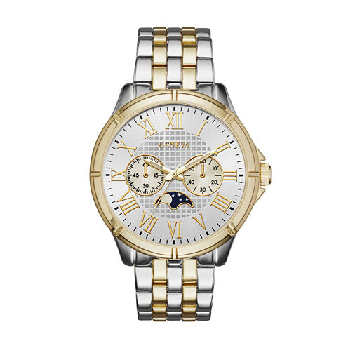 Geneva Mens Two-Tone Bracelet Watch