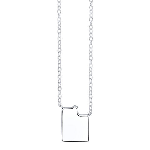 Footnotes® Sterling Silver Utah State Necklace