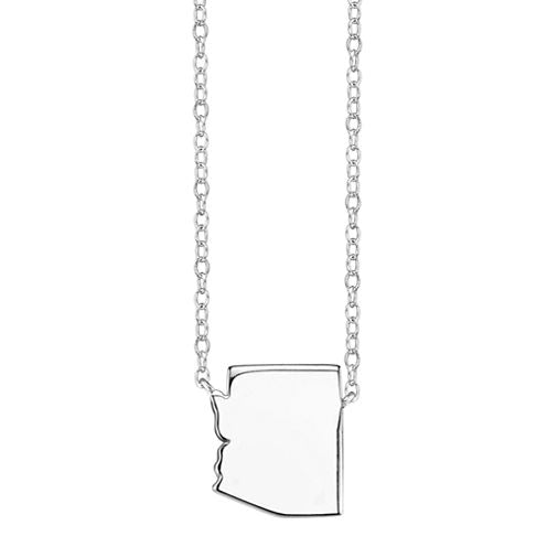 Footnotes® Sterling Silver Arizona State Necklace