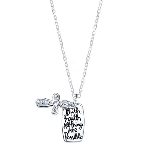 Footnotes Footnotes White Cross Pendant Necklace