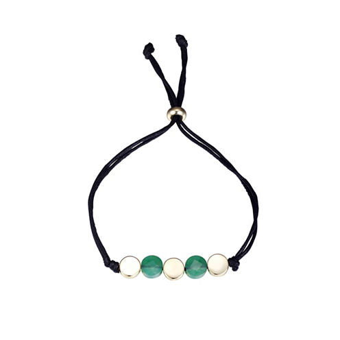 Footnotes Footnotes Footnotes Womens Green Silver Over Brass Bolo Bracelet