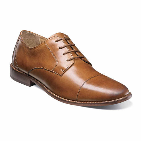 Florsheim® Montinaro Mens Leather Cap-Toe Oxfords