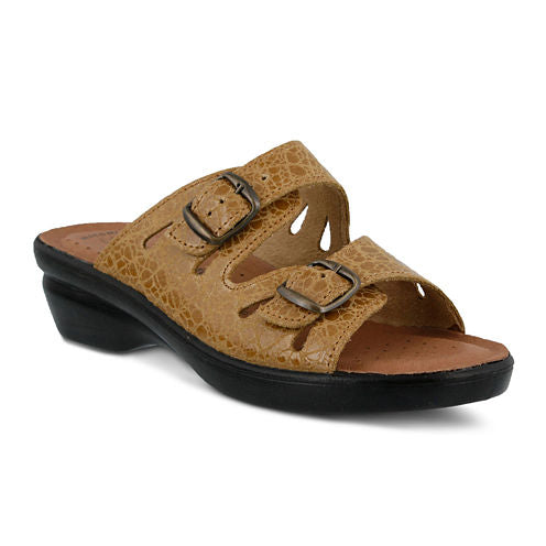 Flexus Footstep Leather Slide Sandals