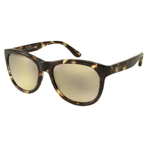 Ferragamo Sunglasses - Sf709S / Frame: Vintage Tortoise Lens: Gray With Gold Mirror