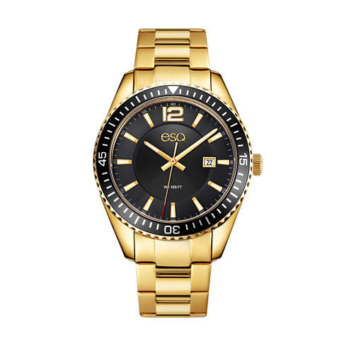 Esq Mens Gold Tone Bracelet Watch-37esq016101a