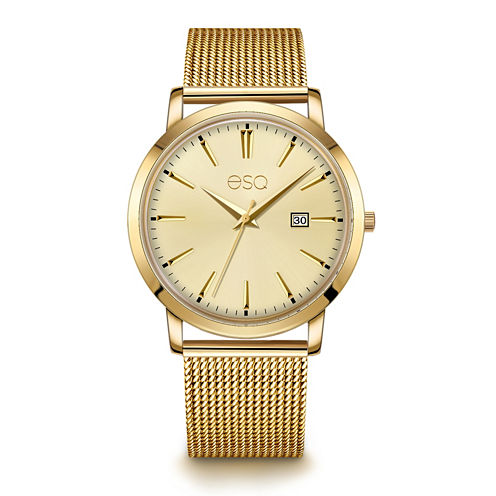 Esq Mens Gold Tone Bracelet Watch-37esq004201a