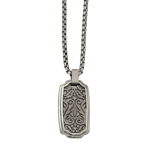 Edward Mirell Mens Titanium Pendant Necklace