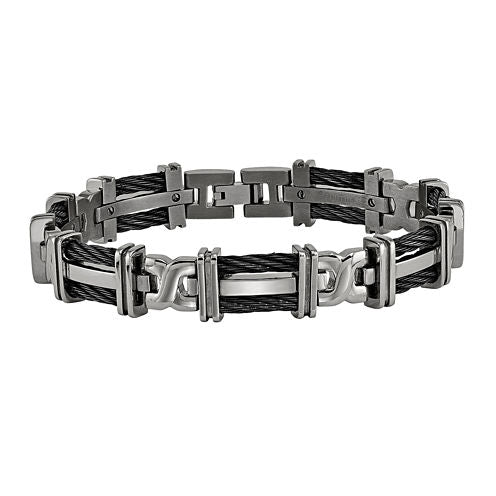 Edward Mirell Mens 8.5 Inch Titanium Link Bracelet