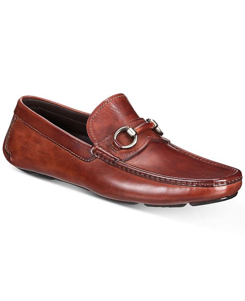 Men's Braided Leather Bit Drivers, Created for Macy's