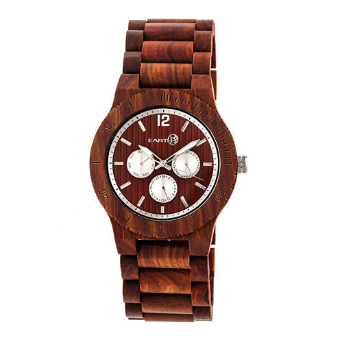 Earth Wood Unisex Red Bracelet Watch-Ethew5303