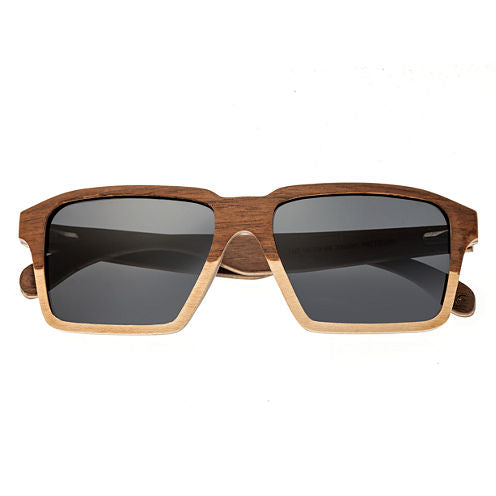 Earth Wood Full Frame Square Sunglasses-Womens