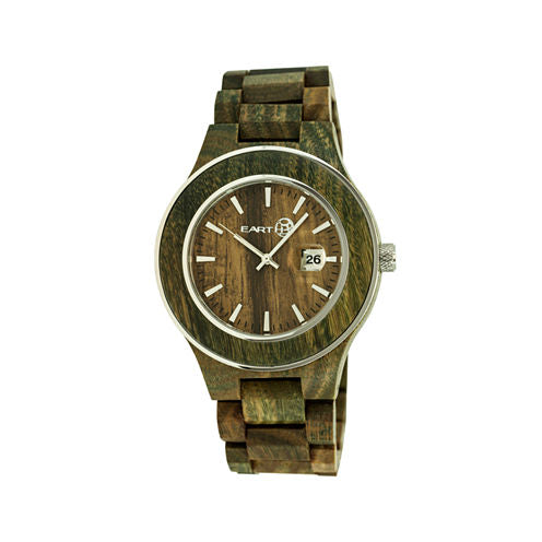 Earth Wood Cherokee Olive Bracelet Watch with Date ETHEW3404