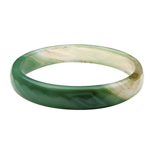 Dyed Green Quartz Bangle Bracelet