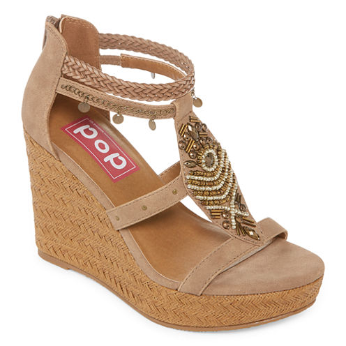 Pop Margie Womens Wedge Sandals