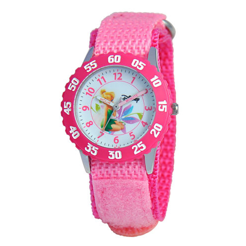 Disney Tinker Bell Girls Pink Strap Watch-W000269