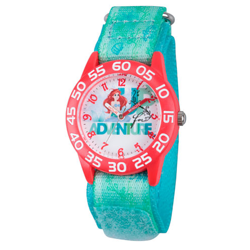 Disney The Little Mermaid Girls Blue Strap Watch-W002903