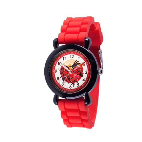 Disney The Incredibles 2 Boys Red Strap Watch-Wds000564