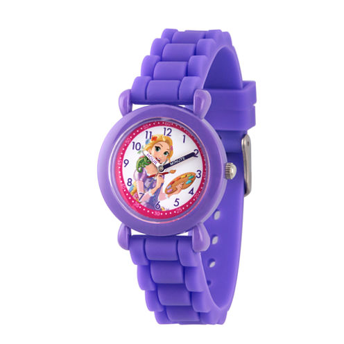 Disney Tangled Girls Purple Strap Watch-Wds000147