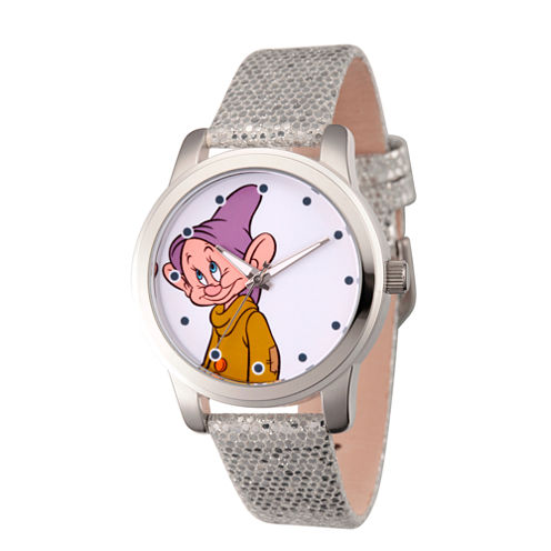 Disney Snow White Womens Gray Strap Watch-Wds000352