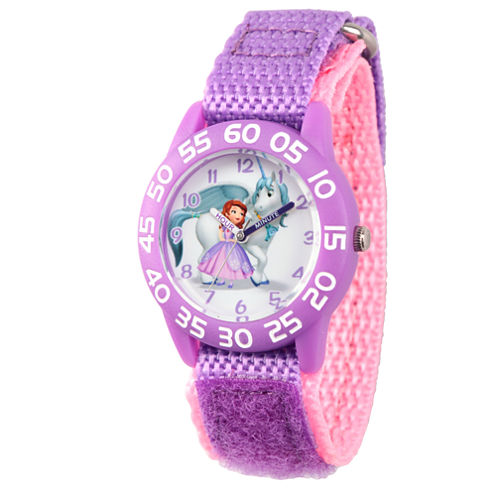 Disney Princess Sofia The First Girls Purple Strap Watch-Wds000264