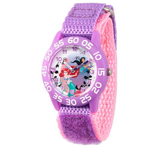 Disney Princess Disney Princess Girls Purple Strap Watch-Wds000170