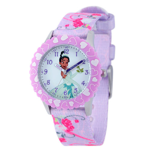 Disney Princess & The Frog Girls Purple Strap Watch-W001925