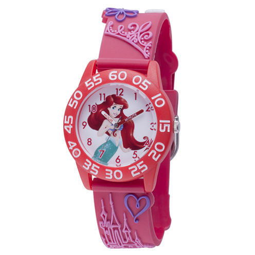 Disney Princess & The Frog Girls Pink Strap Watch-Wds000401