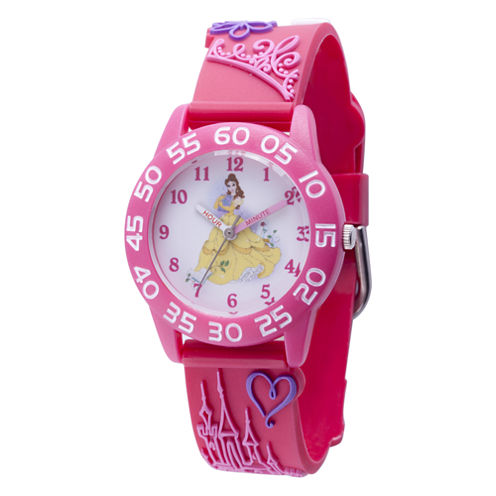 Disney Princess & The Frog Girls Pink Strap Watch-Wds000400