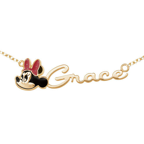 Disney Personalized Girls Minnie Mouse Name Necklace