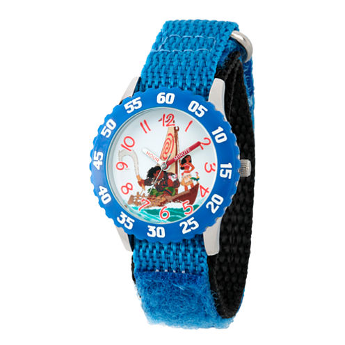 Disney Moana Boys Blue Strap Watch-Wds000031