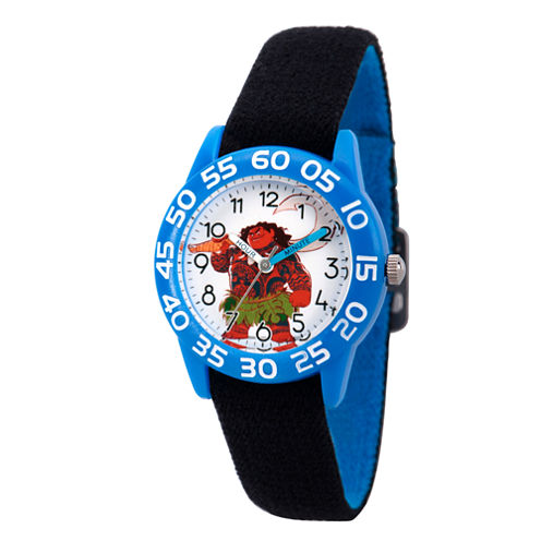 Disney Moana Boys Black Strap Watch-Wds000040