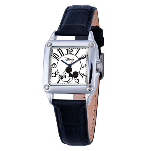 Disney Mickey Mouse Womens Black Strap Watch-W000464