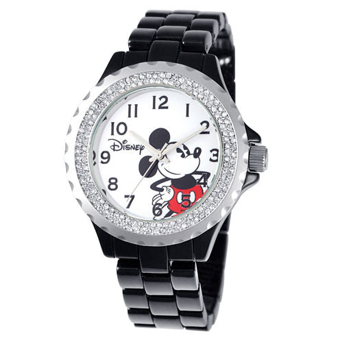 Disney Mickey Mouse Womens Black Bracelet Watch-W001637