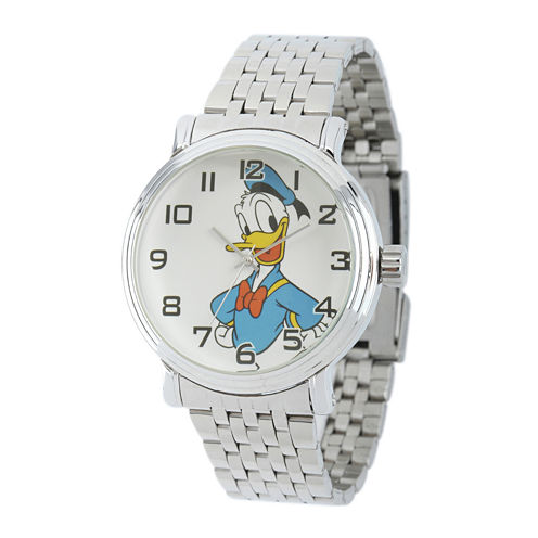 Disney Mens Donald Duck Stainless Steel Bracelet Watch