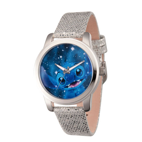 Disney Lilo & Stitch Womens Gray Strap Watch-Wds000355