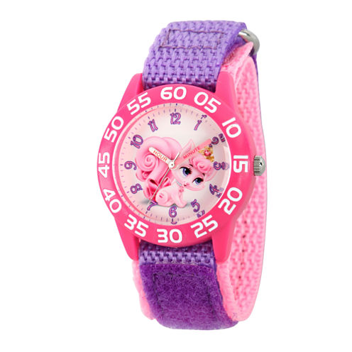 Disney Girls Palace Pets Purple Dreamy Time Teacher Strap Watch W002836