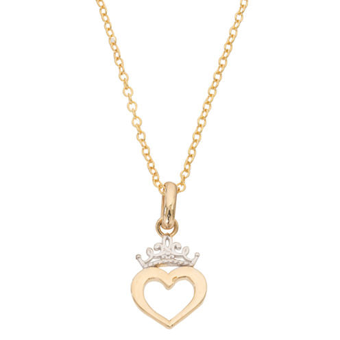 Disney Girls 14K Gold Heart Pendant