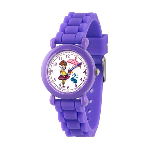 Disney Fancy Nancy Girls Purple Strap Watch-Wds000591