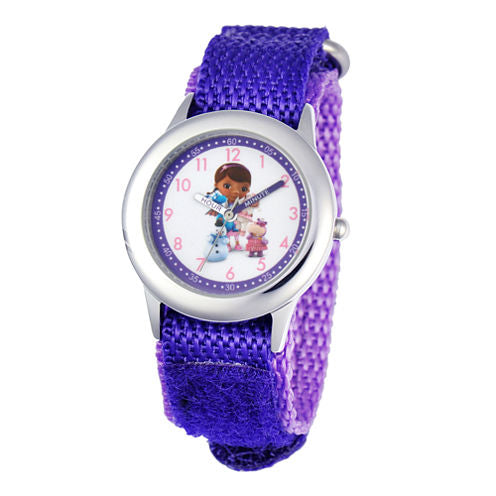 Disney Doc McStuffins and Friends Kids Time Teacher Purple Strap Watch