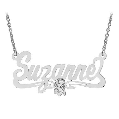 Disney Collection Personalized Snow White Name Necklace