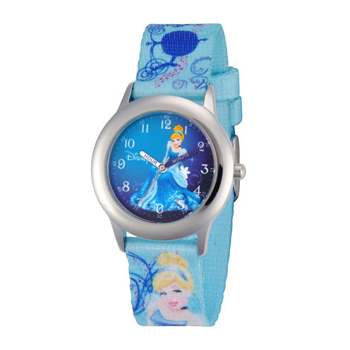 Disney Cinderella Kids Time Teacher Blue Strap Watch