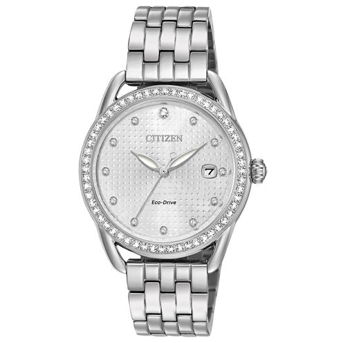 Drive from Citizen Womens Silver Tone Bracelet Watch-Fe6110-55a