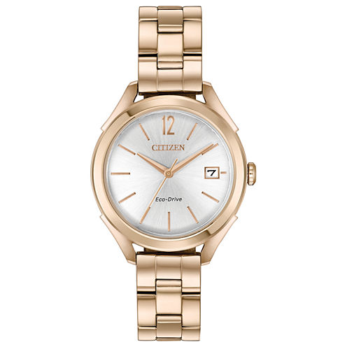 Drive from Citizen Womens Rose Goldtone Bracelet Watch-Fe6143-56a