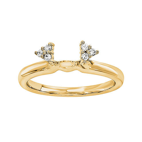 Diamond-Accent 14K Yellow Gold Ring Wrap